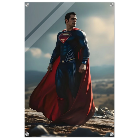 "Man of Steel: Legacy Stands" – Cinematic Digital Character Art| Superman Wall art - Acrylic Print - 50x75 cm / 20x30″ - 