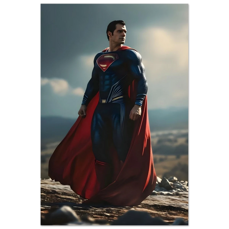 "Man of Steel: Legacy Stands" – Cinematic Digital Character Art| Superman Wall art - Fine Art Poster - 30x45 cm / 12x18″ - 