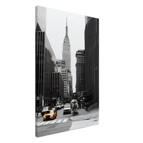 Manhattan Moments - Empire State Tower and Yellow Cab - Canvas - 60x90 cm / 24x36″ - 