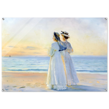 Marie Dinesen And Anna Bitch on Skagen Nordstrand by Michael Peter Ancher | Wall art Print - Acrylic Print - 70x100 cm / 28x40″ - 