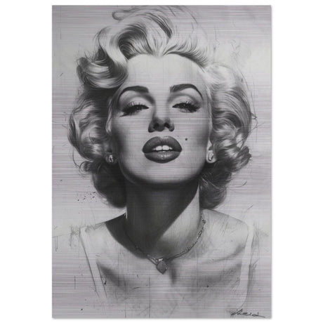 Marilyn Monroe Pop Art Wall Art - Brushed Aluminum Print - 70x100 cm / 28x40″ - 