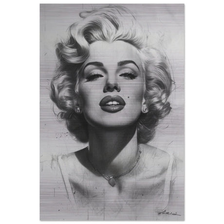 Marilyn Monroe Pop Art Wall Art - Brushed Aluminum Print - 40x60 cm / 16x24″ - 