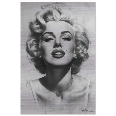 Marilyn Monroe Pop Art Wall Art - Brushed Aluminum Print - 30x45 cm / 12x18″ - 