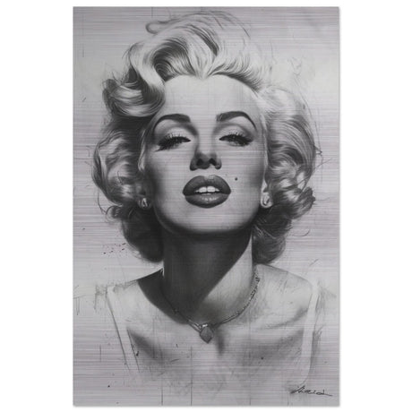 Marilyn Monroe Pop Art Wall Art - Brushed Aluminum Print - 50x75 cm / 20x30″ - 