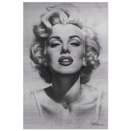 Marilyn Monroe Pop Art Wall Art - Brushed Aluminum Print - 60x90 cm / 24x36″ - 