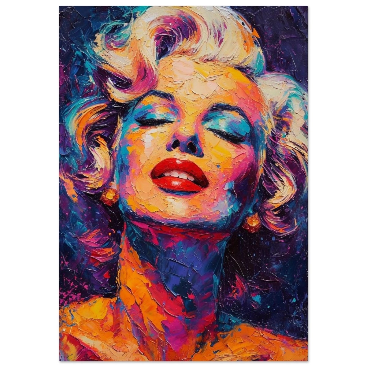 Marilyn Monroe Pop Art Wall Art - Aluminum Print - 70x100 cm / 28x40″ - 