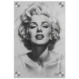 "Marilyn Monroe – Timeless Icon" – Black & White Glamour Portrait Wall Art Print - Acrylic Print - 20x30 cm / 8x12″ - 