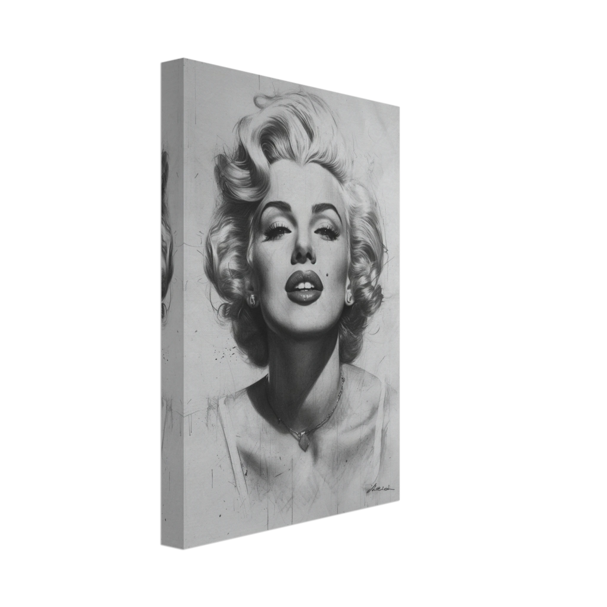 "Marilyn Monroe – Timeless Icon" – Black & White Glamour Portrait Wall Art Print - Canvas - 20x30 cm / 8x12″ - 