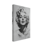 "Marilyn Monroe – Timeless Icon" – Black & White Glamour Portrait Wall Art Print - Canvas - 20x30 cm / 8x12″ - 