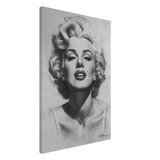 "Marilyn Monroe – Timeless Icon" – Black & White Glamour Portrait Wall Art Print - Canvas - 60x90 cm / 24x36″ - 