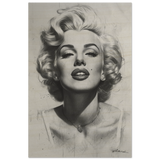 "Marilyn Monroe – Timeless Icon" – Black & White Glamour Portrait Wall Art Print - Wood Prints - 30x45 cm / 12x18″ - 