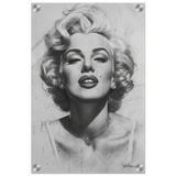 "Marilyn Monroe – Timeless Icon" – Black & White Glamour Portrait Wall Art Print - Acrylic Print - 30x45 cm / 12x18″ - 
