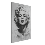 "Marilyn Monroe – Timeless Icon" – Black & White Glamour Portrait Wall Art Print - Canvas - 50x75 cm / 20x30″ - 