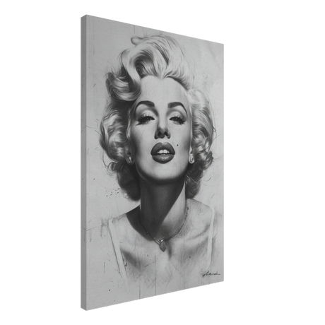 "Marilyn Monroe – Timeless Icon" – Black & White Glamour Portrait Wall Art Print - Canvas - 50x75 cm / 20x30″ - 