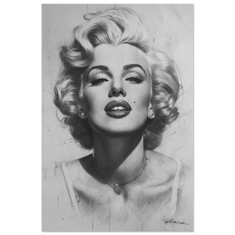 "Marilyn Monroe – Timeless Icon" – Black & White Glamour Portrait Wall Art Print - Fine Art Poster - 40x60 cm / 16x24″ - 