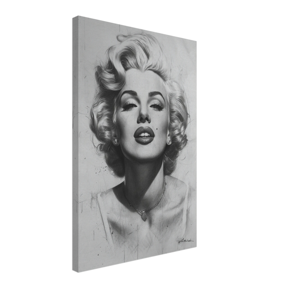"Marilyn Monroe – Timeless Icon" – Black & White Glamour Portrait Wall Art Print - Canvas - 40x60 cm / 16x24″ - 