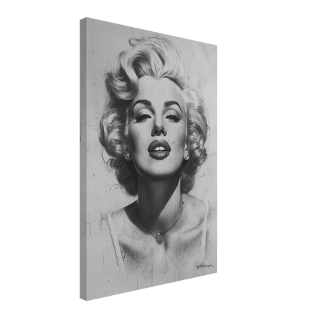 "Marilyn Monroe – Timeless Icon" – Black & White Glamour Portrait Wall Art Print - Canvas - 40x60 cm / 16x24″ - 