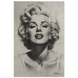 "Marilyn Monroe – Timeless Icon" – Black & White Glamour Portrait Wall Art Print - Wood Prints - 60x90 cm / 24x36″ - 