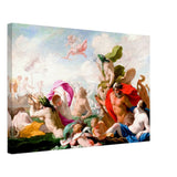 Marine Gods Paying Homage to Love by Eustache Le Sueur 1499 | Vintage wall art print - Canvas - 40x60 cm / 16x24″ - 