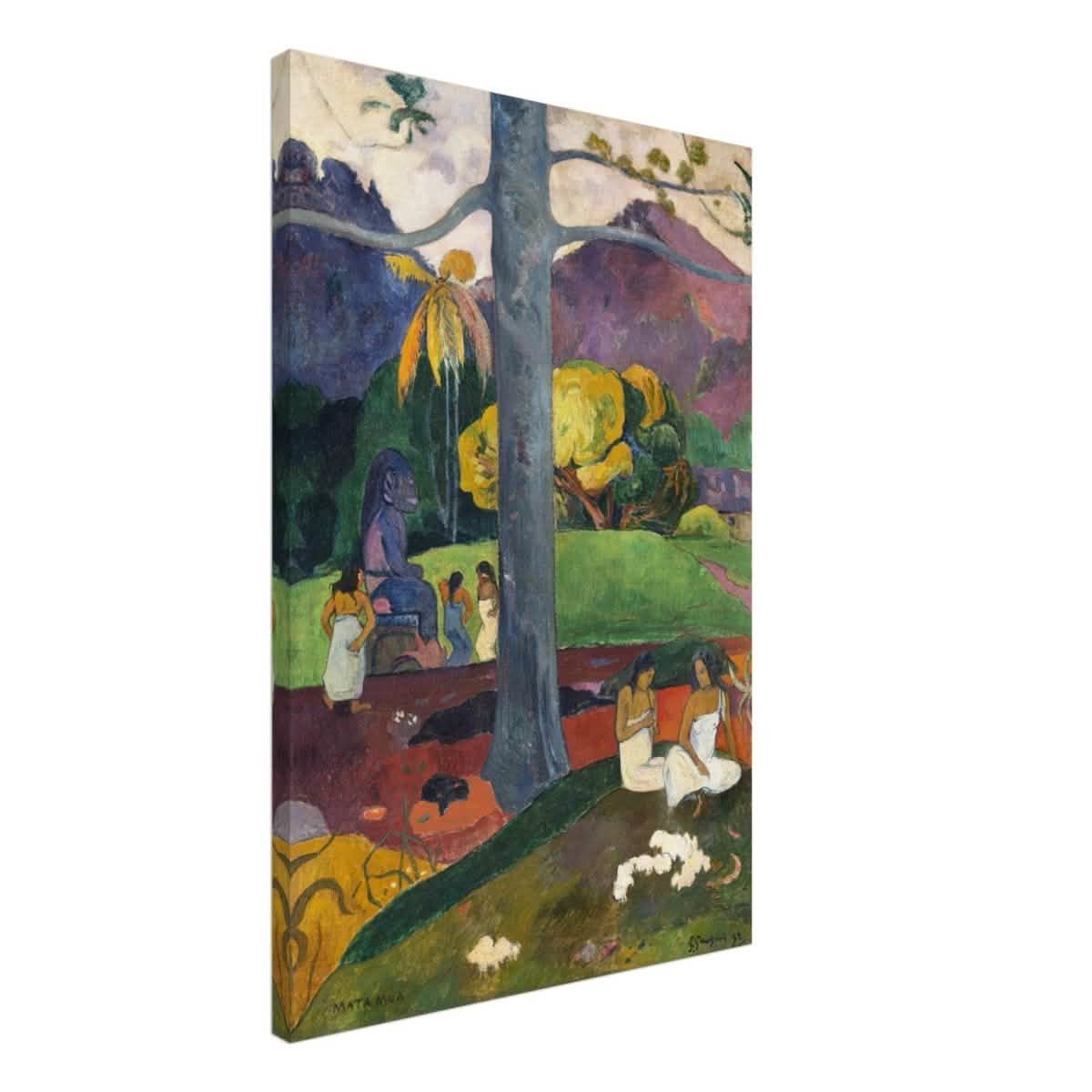 Mata Mua (Once Upon a Time) (1892) by Paul Gauguin | Vintage wall art print - Canvas - 50x75 cm / 20x30″ - 