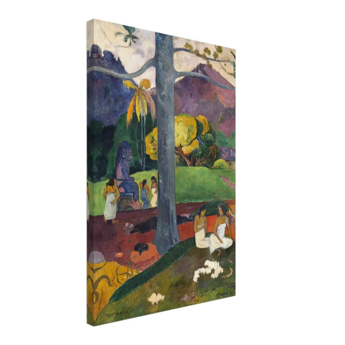 Mata Mua (Once Upon a Time) (1892) by Paul Gauguin | Vintage wall art print - Canvas - 40x60 cm / 16x24″ - 