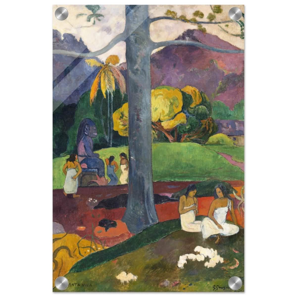 Mata Mua (Once Upon a Time) (1892) by Paul Gauguin | Vintage wall art print - Acrylic Print - 30x45 cm / 12x18″ - 