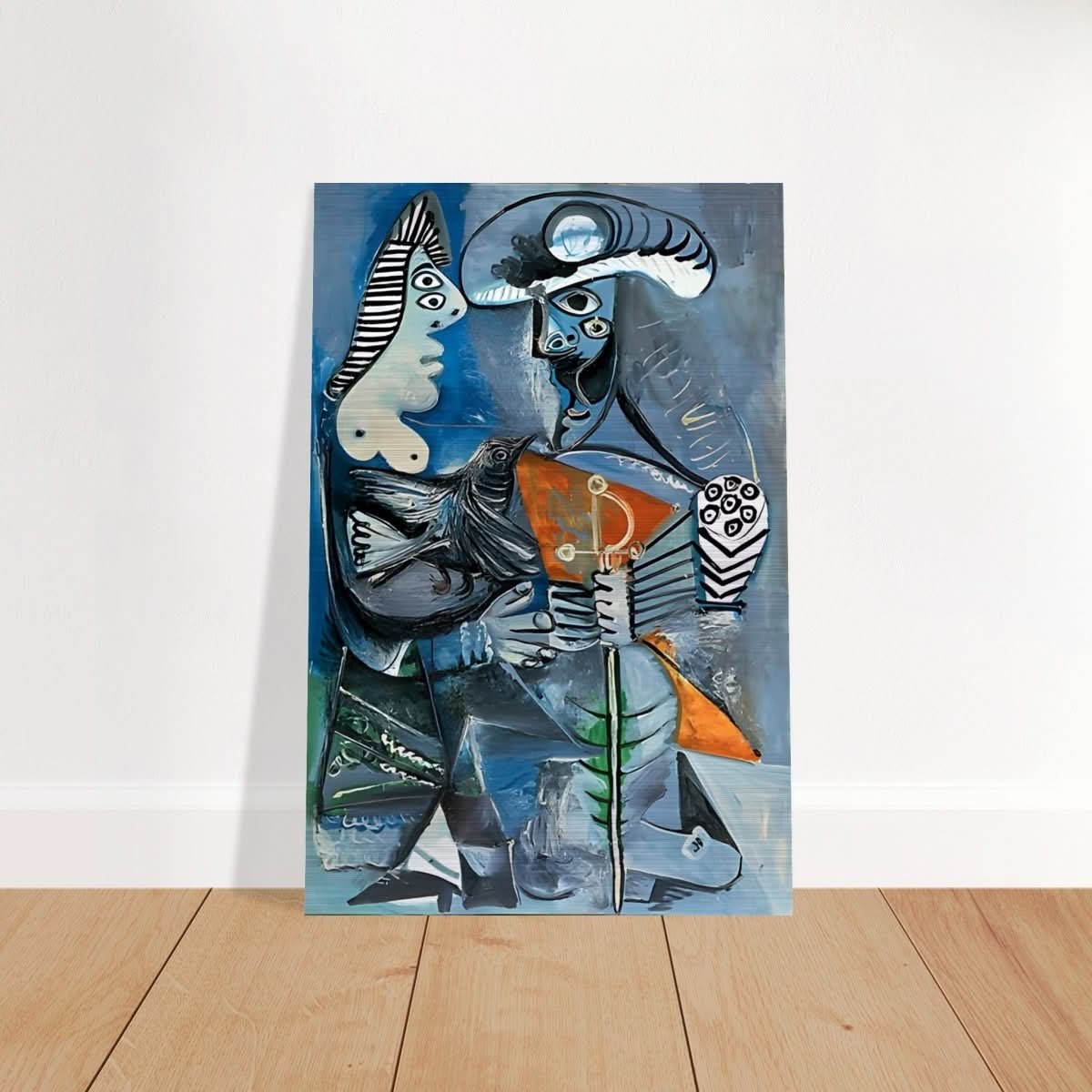 Matador & Wife by Pablo Picasso - Brushed Aluminum Print - 30x45 cm / 12x18″ - 
