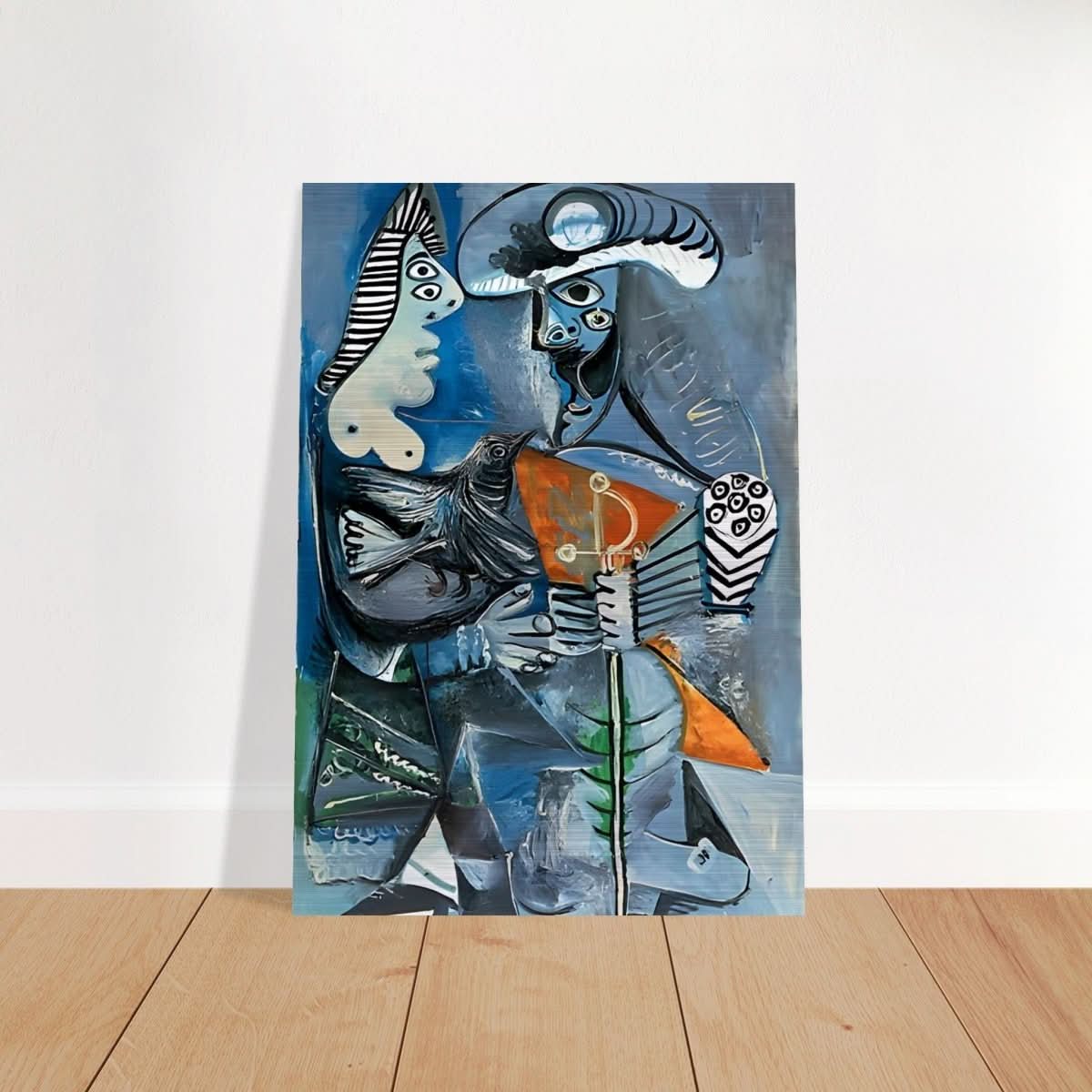 Matador & Wife by Pablo Picasso - Brushed Aluminum Print - 70x100 cm / 28x40″ - 