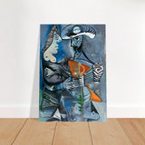 Matador & Wife by Pablo Picasso - Brushed Aluminum Print - 70x100 cm / 28x40″ - 