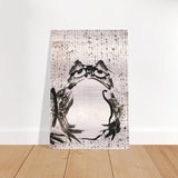 Matsumoto Hoji Art | Japanese Frog Wall Art print - Brushed Aluminum Print - 60x90 cm / 24x36″ - 