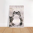 Matsumoto Hoji Art | Japanese Frog Wall Art print - Brushed Aluminum Print - 30x45 cm / 12x18″ - 