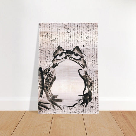 Matsumoto Hoji Art | Japanese Frog Wall Art print - Brushed Aluminum Print - 30x45 cm / 12x18″ - 