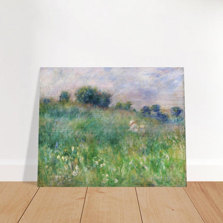 Meadow (La Prairie) by Pierre - Auguste Renoir (1841 - 1919) | wall art print - 40x50 cm / 16x20″ - Brushed Aluminum Print - 