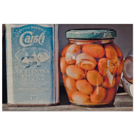Mediterranean Essence | A Taste of Tradition | Italian Kitchen - 30x45 cm / 12x18″ - Wood Prints - 