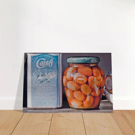 Mediterranean Essence | A Taste of Tradition | Italian Kitchen - 50x75 cm / 20x30″ - Brushed Aluminum Print - 