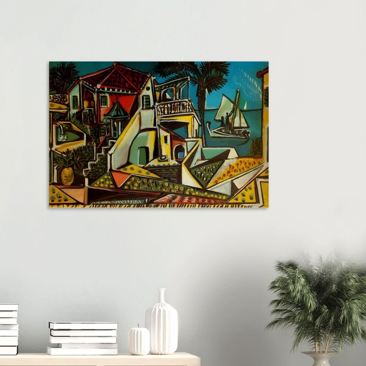 Mediterranean landscape by Pablo Picasso - Wood Prints - 60x90 cm / 24x36″ - 20 mm