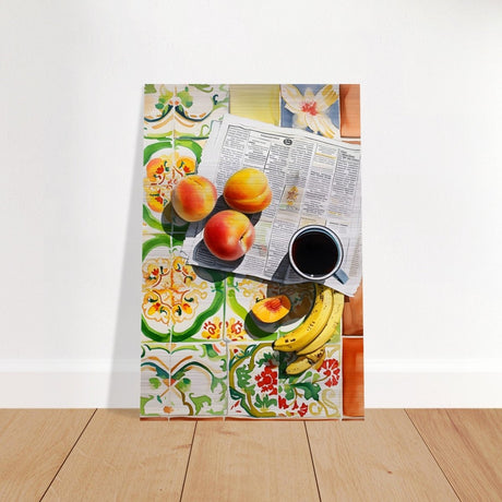 Mediterranean Morning | Contemporary Realism | wall art print - Brushed Aluminum Print - 50x75 cm / 20x30″ - 