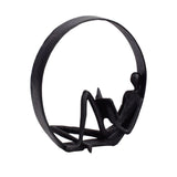 Metal Circle Reading Sculpture – Modern Minimalist Décor - Black - 
