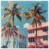 Miami Modernist Charm | Modern Urban Tropical Art - Aluminum Print - 50x50 cm / 20x20″ - 