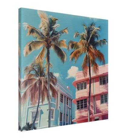 Miami Modernist Charm | Modern Urban Tropical Art - Canvas - 60x60 cm / 24x24″ - 