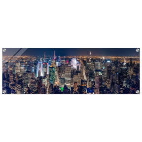 Midtown Marvels - New York City Skyline | Panoramic 30x90 cm/ 12x36″ - Acrylic Print - 