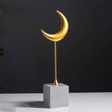 Milky Way Galaxy Resin Ornaments – Nordic Abstract Space Décor - Moon - 