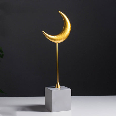 Milky Way Galaxy Resin Ornaments – Nordic Abstract Space Décor - Moon - 