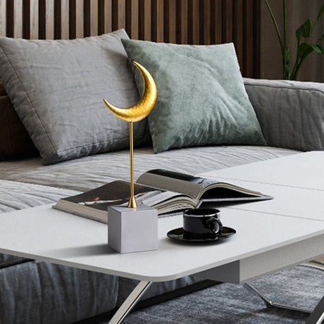 Milky Way Galaxy Resin Ornaments – Nordic Abstract Space Décor - Moon - 