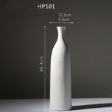 Minimalist Ceramic Vase Collection – Modern White Home Décor Ornaments - HP101 - 