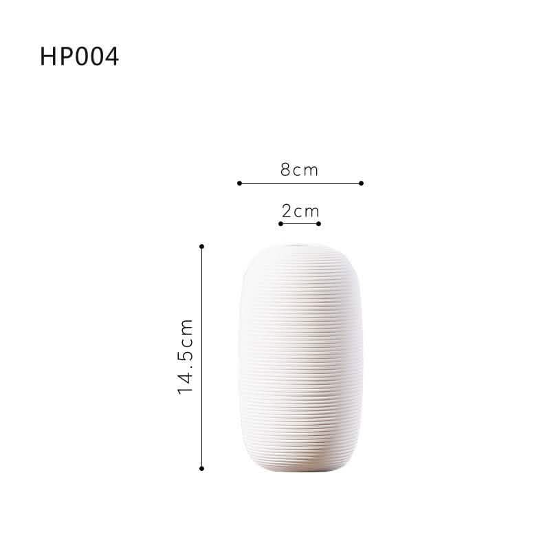 Minimalist White Ceramic Vase Set – Modern Decorative Vases for Home & Office - Tall - 