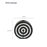Modern Black and White Striped Ceramic Vase – Geometric Decorative Flower Vase - Circular Stripe Vase - 