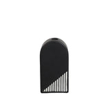 Modern Black and White Striped Ceramic Vase – Geometric Decorative Flower Vase - Rectangular Stripe Vase - 