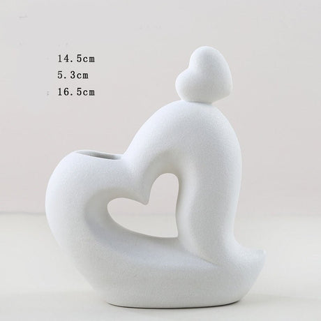Modern Bohemian Ceramic Vase Collection – Artistic Matte Glaze Home Décor - C - 