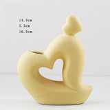 Modern Bohemian Ceramic Vase Collection – Artistic Matte Glaze Home Décor - B - 